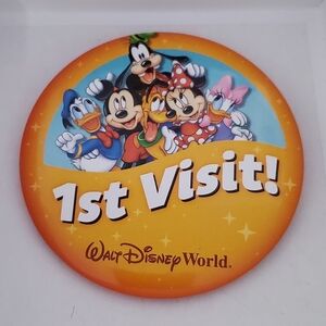 Disney's Walt Disney World  1st Visit Mickey & Friends Button Pin